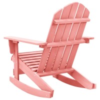 vidaXL Patio Adirondack Rocking Chair Solid Fir Wood Pink