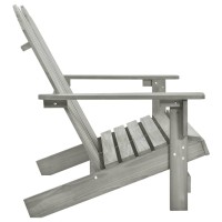 vidaXL 2-Seater Patio Adirondack Chair Solid Wood Fir Gray