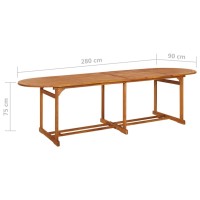 vidaXL Patio Dining Table 110.2