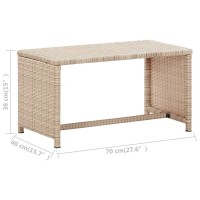 vidaXL Coffee Table Beige 27.6