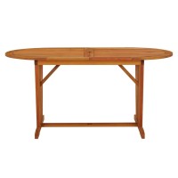 Vidaxl Patio Table 63X33.5X29.5 Solid Wood Eucalyptus