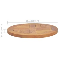 vidaXL Table Top Solid Teak Wood Round 1