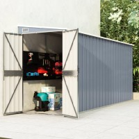 vidaXL Wall-mounted Garden Shed Gray 46.5