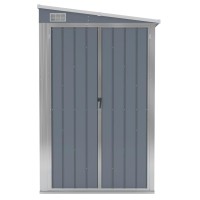 vidaXL Wall-mounted Garden Shed Gray 46.5