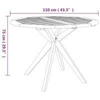 vidaXL Patio Table 43.3