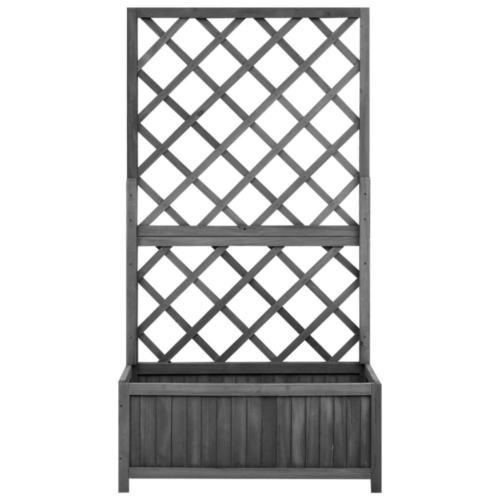 vidaXL Garden Trellis Planter Black 27.6