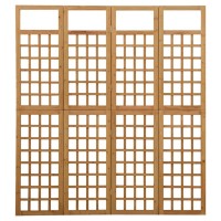Vidaxl 4-Panel Room Divider/Trellis Solid Fir Wood 63.4X70.9