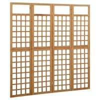 Vidaxl 4-Panel Room Divider/Trellis Solid Fir Wood 63.4X70.9