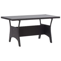 vidaXL Patio Table Black 47.2