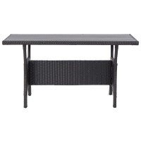 vidaXL Patio Table Black 47.2