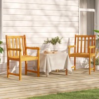 vidaXL Patio Chairs 2 pcs Solid Acacia Wood