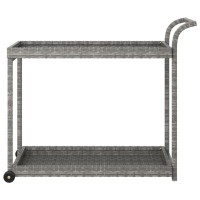 Vidaxl Bar Cart Gray 39.4X17.7X32.7 Poly Rattan