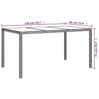 vidaXL Patio Table 59.1