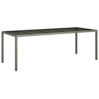 vidaXL Patio Table Gray 98.4