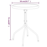 vidaXL Patio Table 脴19.7