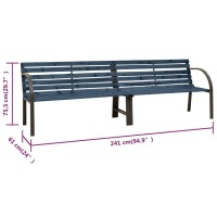 vidaXL Twin Patio Bench 94.9