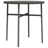 Vidaxl Tea Table Gray 17.7 Poly Rattan