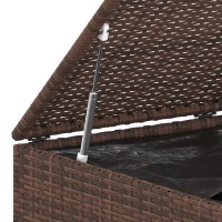 vidaXL Patio Cushion Box PE Rattan Brown