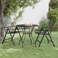 Vidaxl Patio Table 31.5X28.3 Expanded Metal Mesh Anthracite