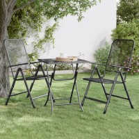 Vidaxl Patio Table 23.6X23.6X28.3 Expanded Metal Mesh Anthracite