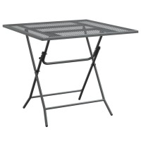 Vidaxl Patio Table 31.5X31.5X28.3 Expanded Metal Mesh Anthracite