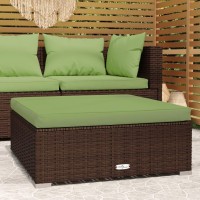 vidaXL Patio Footrest with Cushion Brown 27.6