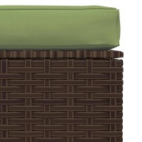 vidaXL Patio Footrest with Cushion Brown 27.6