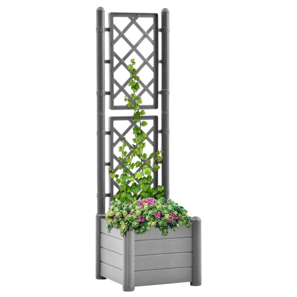 vidaXL Garden Planter with Trellis 16.9