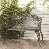 Vidaxl Patio Bench 42.5 Cast Aluminum Green