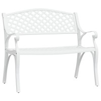 Vidaxl Patio Bench 40.2 Cast Aluminum White