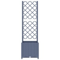 vidaXL Garden Planter with Trellis Dark Gray 15.7