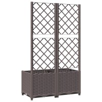 vidaXL Garden Planter with Trellis Brown 31.5