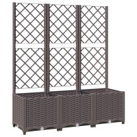 vidaXL Garden Planter with Trellis Brown 47.2