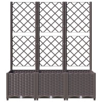 vidaXL Garden Planter with Trellis Brown 47.2