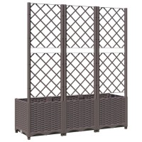 vidaXL Garden Planter with Trellis Brown 47.2