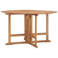 Vidaxl Folding Patio Dining Table 43.3X43.3X29.5 Solid Wood Teak