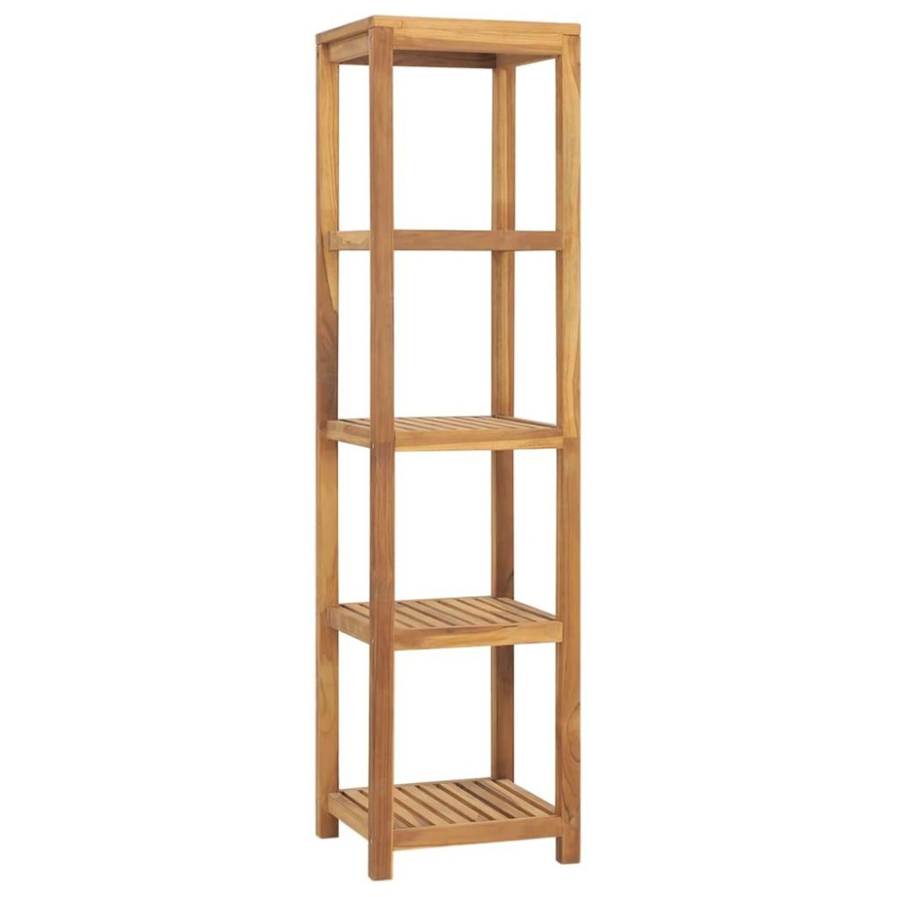 vidaXL 4-Tier Bathroom Storage Rack Solid Wood Teak 16.5