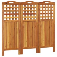 Vidaxl 3-Panel Room Divider 47.8X0.8X45.3 Solid Wood Acacia
