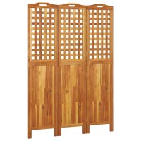 Vidaxl 3-Panel Room Divider 47.8X0.8X70.9 Solid Wood Acacia