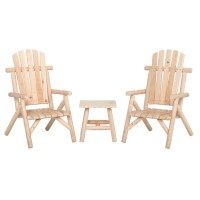 vidaXL 3 Piece Patio Lounge Set Solid Wood Spruce