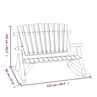 vidaXL 3 Piece Patio Lounge Set Solid Wood Spruce