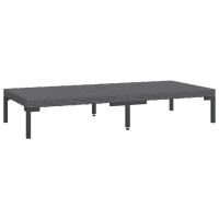 vidaXL Patio Coffee Table Dark Gray Half Round Poly Rattan