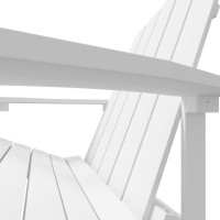 vidaXL Patio Adirondack Chair HDPE White