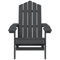 vidaXL Patio Adirondack Chair HDPE Anthracite