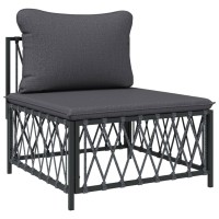 Vidaxl 5 Piece Patio Lounge Set With Cushions Anthracite Steel