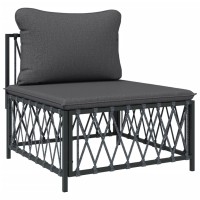 vidaXL 6 Piece Patio Lounge Set with Cushions Anthracite Steel