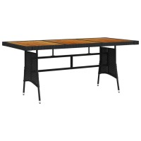 vidaXL Patio Table Black 63