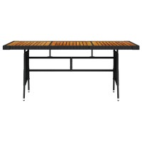 vidaXL Patio Table Black 63