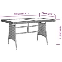 vidaXL Patio Table Gray 51.2