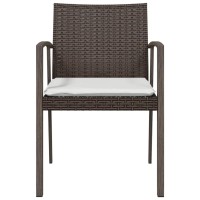 vidaXL Patio Chairs with Cushions 6 pcs Brown 22.2